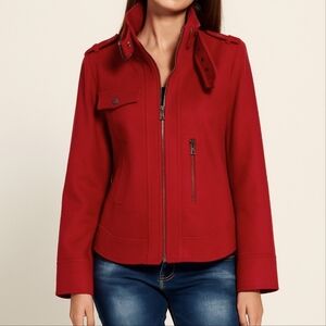 Soft Surroundings Wool Blend Moto Jacket